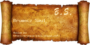 Brumecz Saul névjegykártya